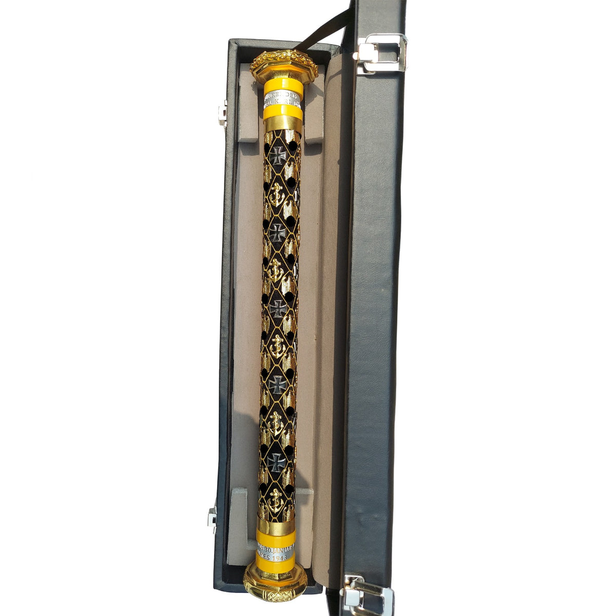German Field Marshal Grossadmiral Erich Reader 24k Pure gold plated Premium Quality baton